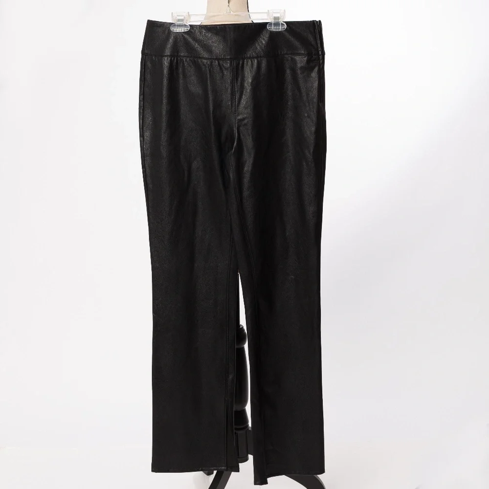Paige Sakai Faux Leather Legging pant black size 8